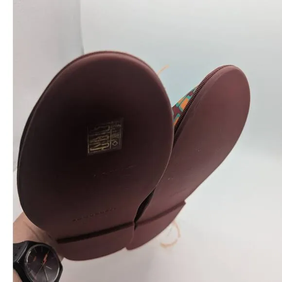 La Double J Boudoir Slipper Puzzle Bordeaux in Faille Size Small