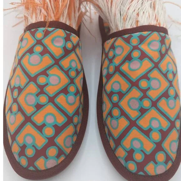 La Double J Boudoir Slipper Puzzle Bordeaux in Faille Size Small
