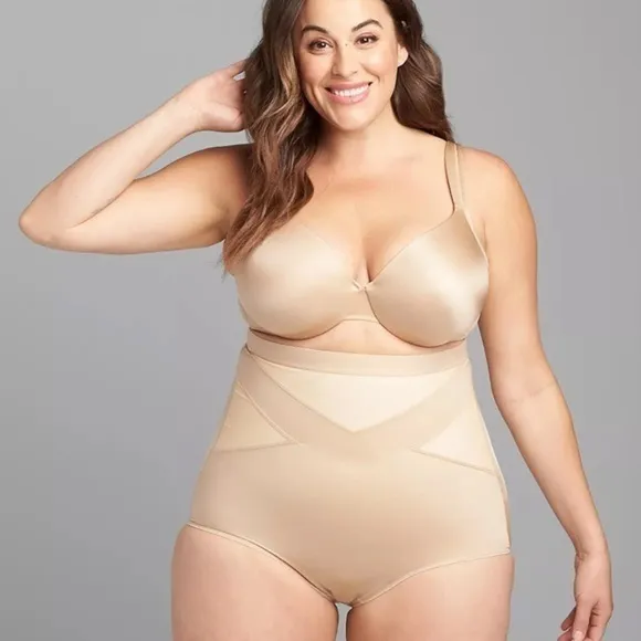 Lane Bryant Shape by Cacique High-Waist Brief in Cafe Size 14/16