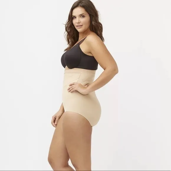 Lane Bryant Shape by Cacique High-Waist Brief in Cafe Size 14/16