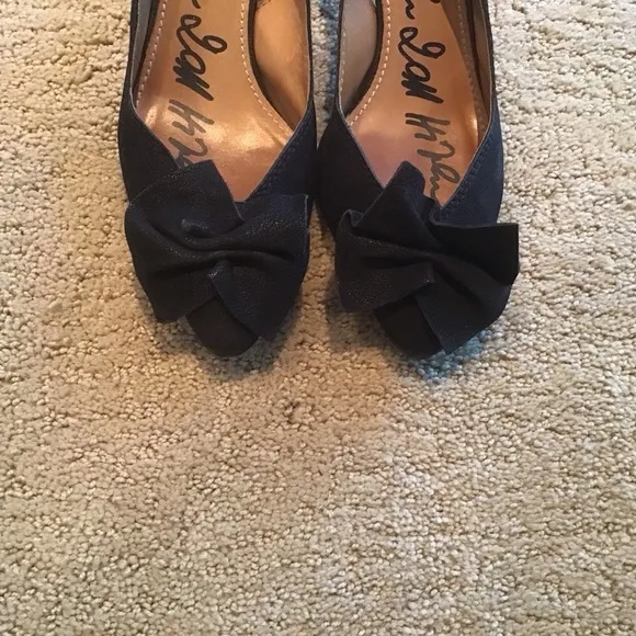 Lanvin Black Suede Bow Toe Slingback Pointy Kitten Heels Shoes Italy 36 6