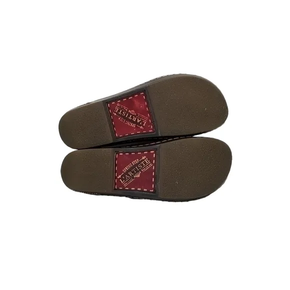 L'Artiste By Spring Step Womens Burbank Leather Clogs in Red Size 9 (40)