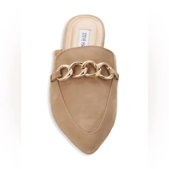 🎉LAST PIECE🎉STEVE MADDEN Made in Brazil Nubuck Leather Flat Mules