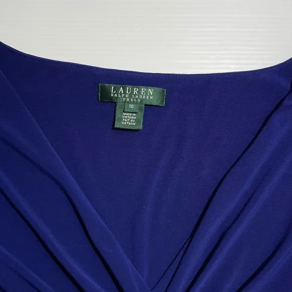 Lauren Ralph Lauren Dress VNeck Wrap Empire Waist Dressy Career Formal Size 10