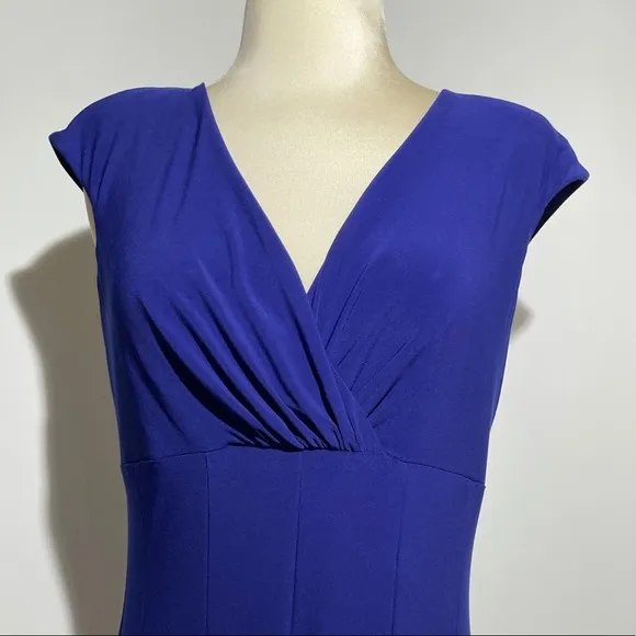 Lauren Ralph Lauren Dress VNeck Wrap Empire Waist Dressy Career Formal Size 10