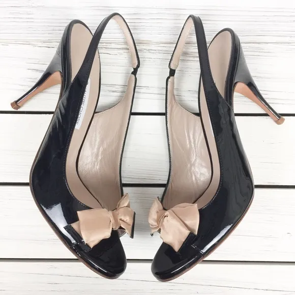 L'autre Chose Black Deserto Slingback Heels 38