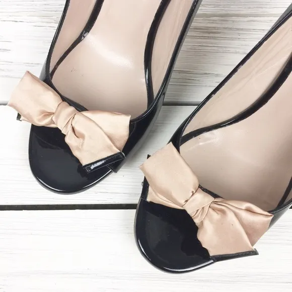 L'autre Chose Black Deserto Slingback Heels 38
