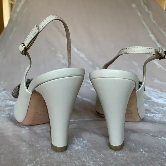 L’AUTRE CHOSE sling back open toe heels