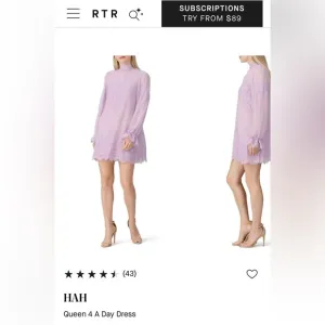 Lavender We Are HAH Queen 4 A Day Dress Chiffon Lace Mini Dress w/ Slip