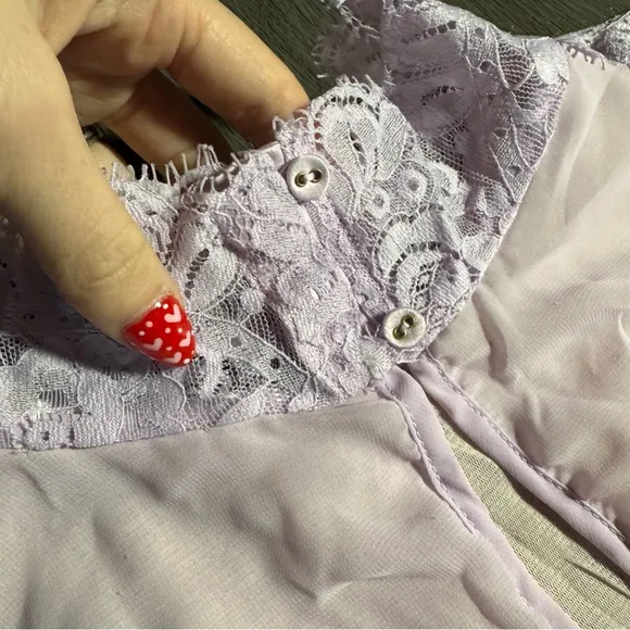 Lavender We Are HAH Queen 4 A Day Dress Chiffon Lace Mini Dress w/ Slip