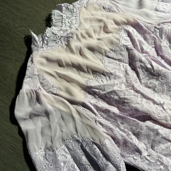 Lavender We Are HAH Queen 4 A Day Dress Chiffon Lace Mini Dress w/ Slip