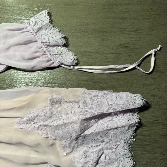 Lavender We Are HAH Queen 4 A Day Dress Chiffon Lace Mini Dress w/ Slip