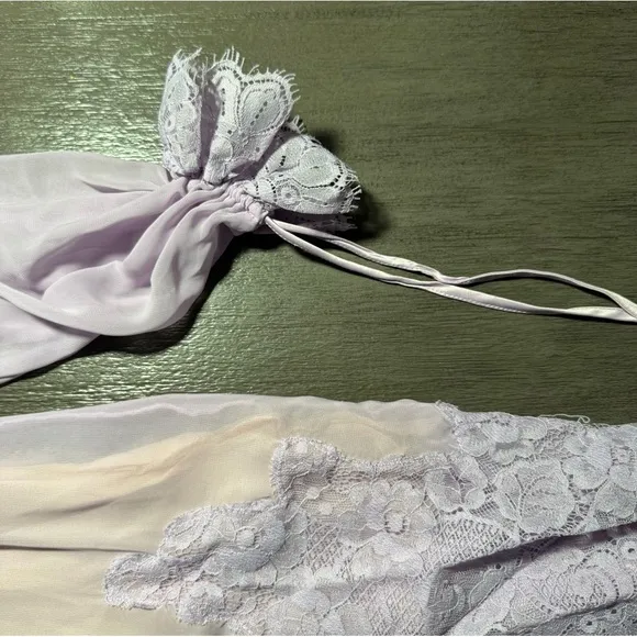 Lavender We Are HAH Queen 4 A Day Dress Chiffon Lace Mini Dress w/ Slip