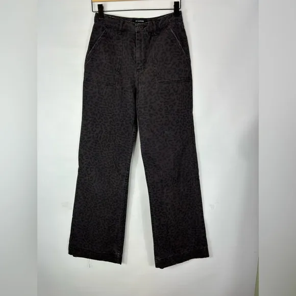 Le Superbe Leopard Print Wide Leg Jeans