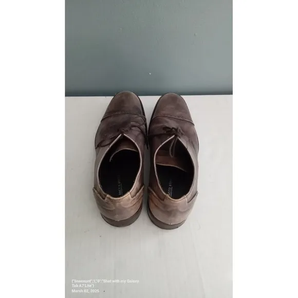 Leather Dress Shoes Cap Toe Oxford Lace Up Casual Comfort Work Size?