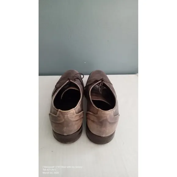 Leather Dress Shoes Cap Toe Oxford Lace Up Casual Comfort Work Size?