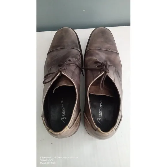 Leather Dress Shoes Cap Toe Oxford Lace Up Casual Comfort Work Size?
