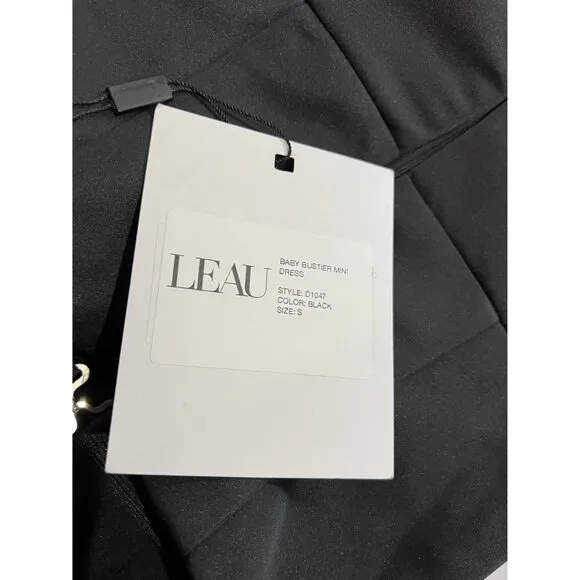 LEAU Baby Bustier Mini Dress in Black