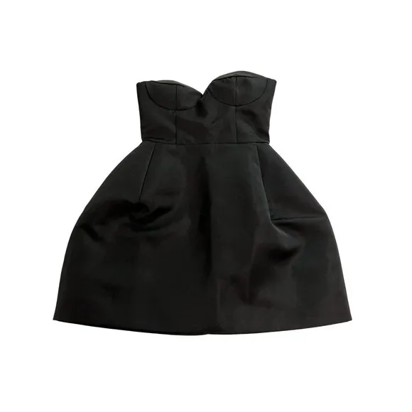LEAU Baby Bustier Mini Dress in Black