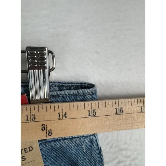 Levis Button Fly high waisted notch Mom jeans blue sz 29x27 retro