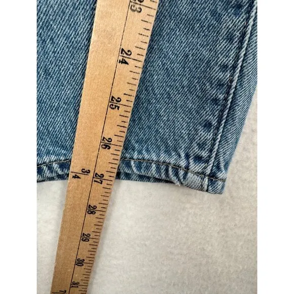 Levis Button Fly high waisted notch Mom jeans blue sz 29x27 retro