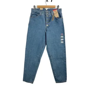 Levis Button Fly high waisted notch Mom jeans blue sz 29x27 retro