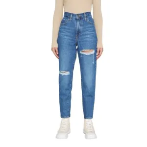 Levi's Jeans Women's Size 28 Blue Wash‎ Denim High Waisted Mom Jeans Distressed