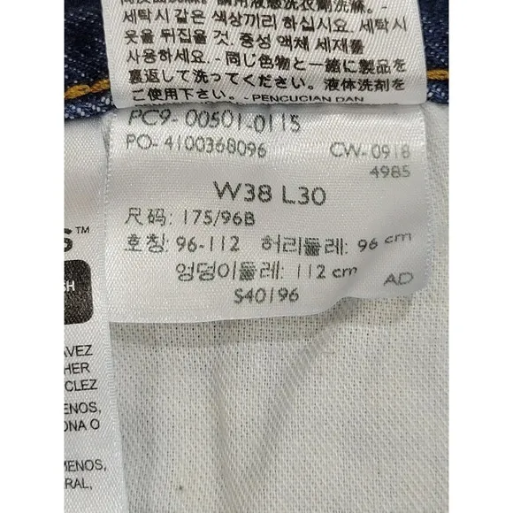 Levi's Men's 501 Original Fit Jeans Size 38x30