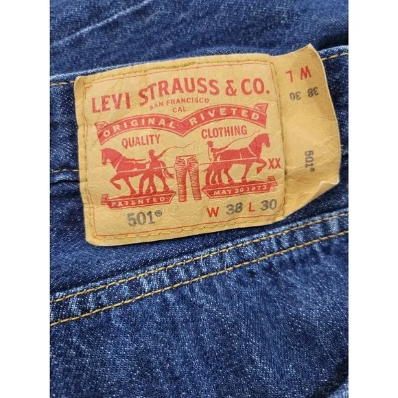 Levi's Men's 501 Original Fit Jeans Size 38x30