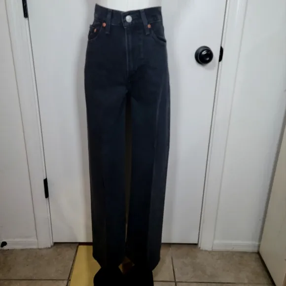 Levi's Ribcage Wide Leg Jeans Size 24 Quality Denim