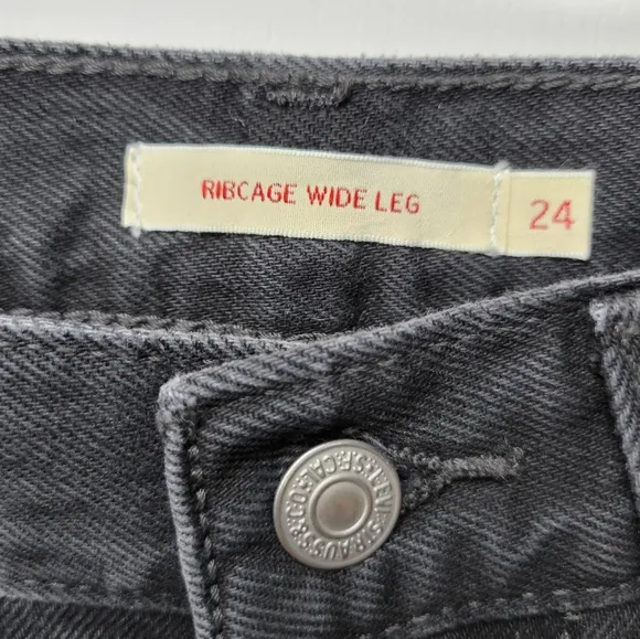 Levi's Ribcage Wide Leg Jeans Size 24 Quality Denim
