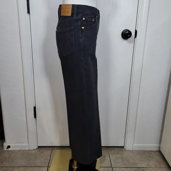 Levi's Ribcage Wide Leg Jeans Size 24 Quality Denim