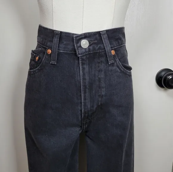 Levi's Ribcage Wide Leg Jeans Size 24 Quality Denim