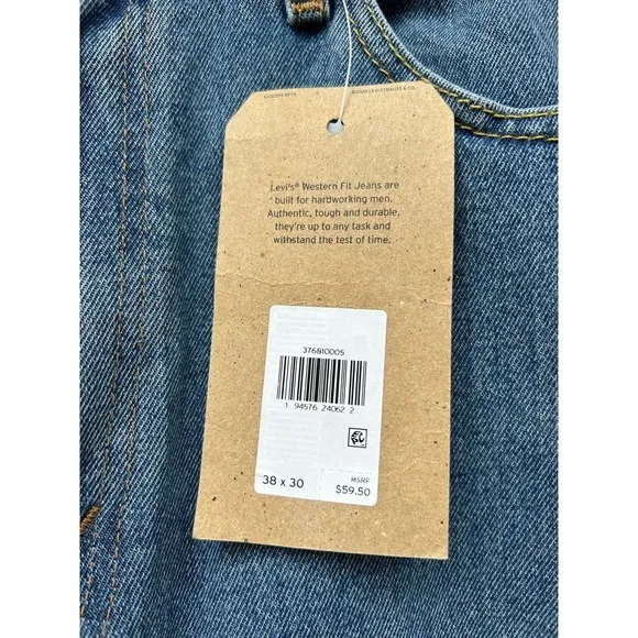 Levi's Western Fit Jeans 38x30 NWT