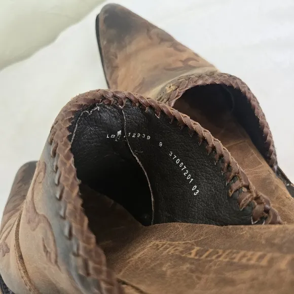 Liberty Black Western Cowboy Brown Toscano Mules, 9