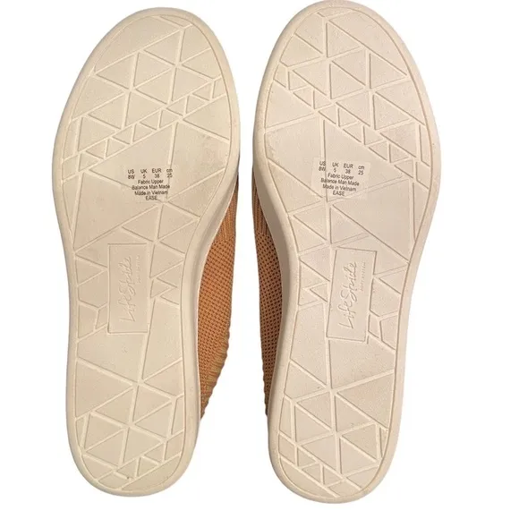Lifestride Ease Women's Slip On Mule Sneaker in Camel 8 Wide Washable Knit New