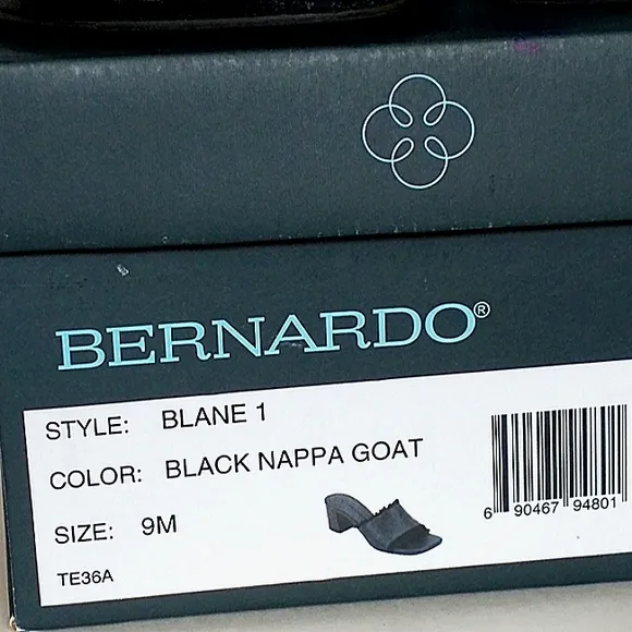 Like New Bernardo Icons Genuine Leather Blane 1 Fringed Block Heel Mules Size 9
