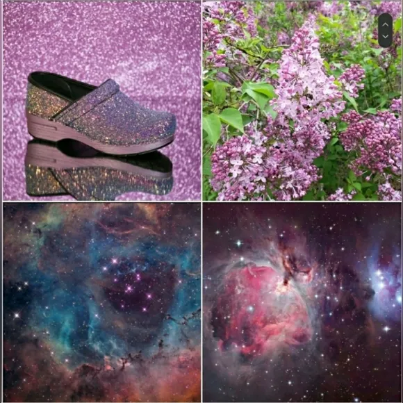 Lilac Dansko Glitter Pro Clogs Lavender Sparkle Fairycore Boho Bling Festival 💜