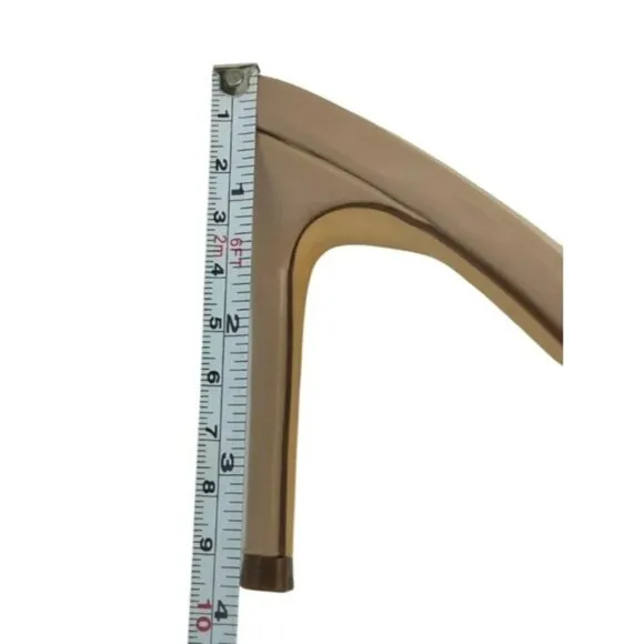 LILIANA / Zaha-4 / Beige / High Heel / Mules / With Rhinestone Bow Detail