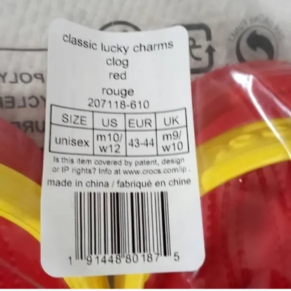 Limited Edition Lucky Charms Red Unisex Crocs #3