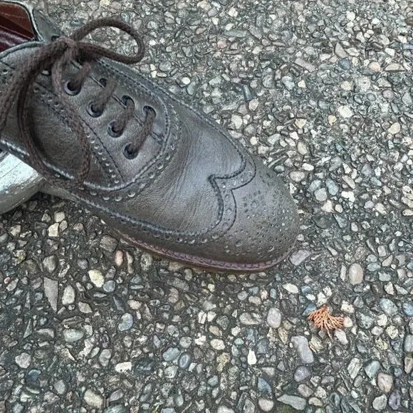 Lina Lee Beverly Hills Men's Green Wingtip Brogue Lace Up Oxfords Size 9.5 D