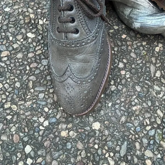 Lina Lee Beverly Hills Men's Green Wingtip Brogue Lace Up Oxfords Size 9.5 D