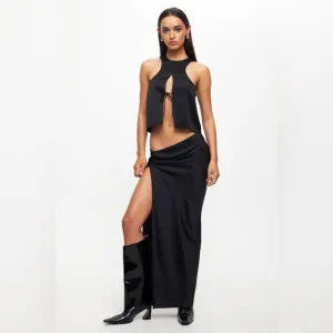 LIONESS MARIAH MAXI SKIRT ONYX NWT SIZE SMALL