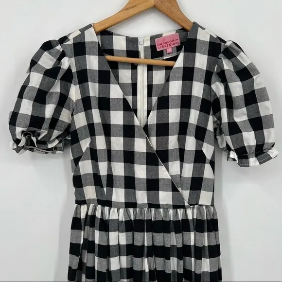 LISA SAYS GAH X GARMENTORY TOPANGA MIDI DRESS - BLACK/WHITE GINGHAM