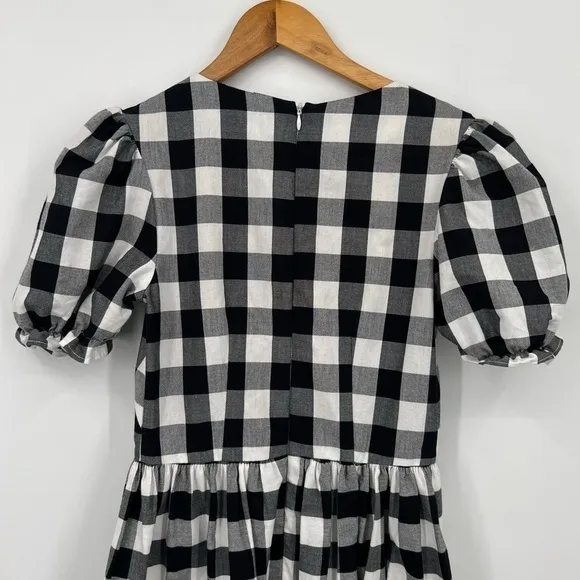 LISA SAYS GAH X GARMENTORY TOPANGA MIDI DRESS - BLACK/WHITE GINGHAM
