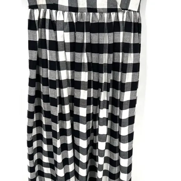 LISA SAYS GAH X GARMENTORY TOPANGA MIDI DRESS - BLACK/WHITE GINGHAM