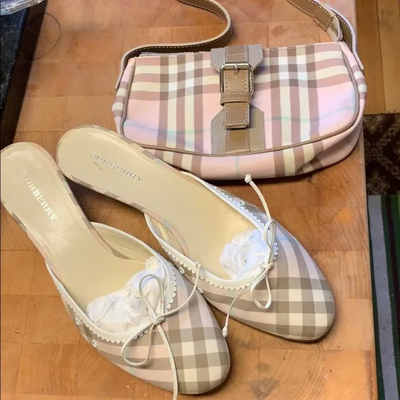 LK NW/MATCHES Purse) Burberry Pink Novacheck MULES