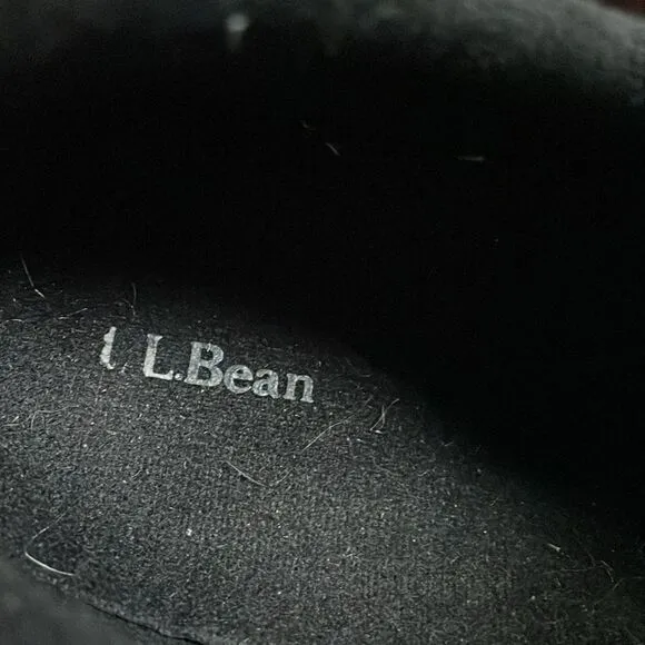 LL Bean Men Mocs Genuine Leather Stain Water Resistant Brown 9.5W Slip On