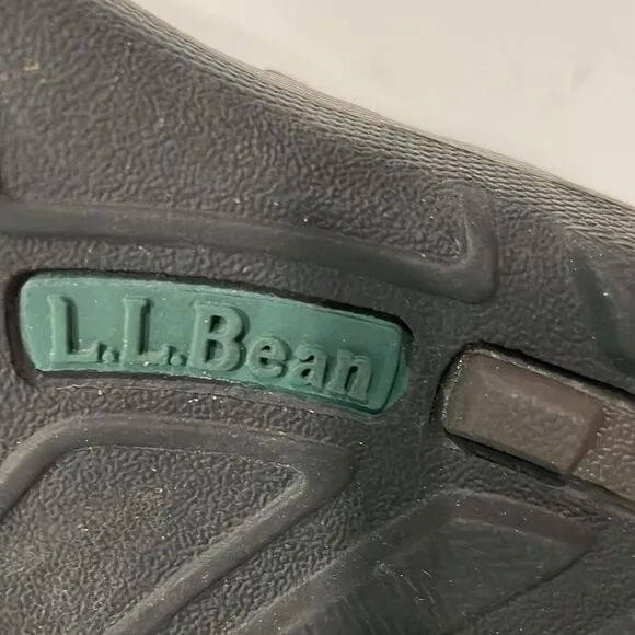 LL Bean Men Mocs Genuine Leather Stain Water Resistant Brown 9.5W Slip On