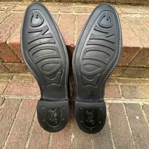 LodinG Black Leather Cap Toe Oxford Dress Shoes Classic Size 9 UK/10.5 US